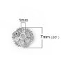 Picture of Brass Beads Caps Flower Real Platinum Plated (Fit Beads Size: 10mm Dia.) 10mm( 3/8") x 10mm( 3/8"), 10 PCs