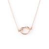 Picture of Brass Necklace Rose Gold Love Knot 51cm(20 1/8") long, 1 Piece                                                                                                                                                                                                