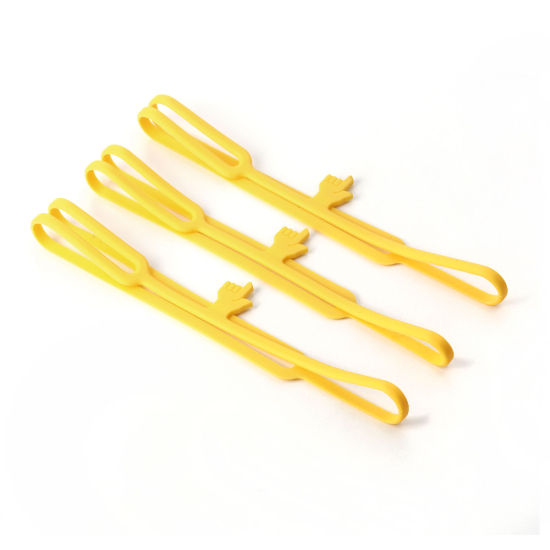 Picture of Silicone Bookmark Hand Yellow 41cm(16 1/8"), 2 PCs