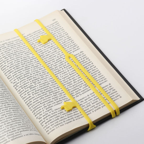 Picture of Silicone Bookmark Hand Yellow 41cm(16 1/8"), 2 PCs
