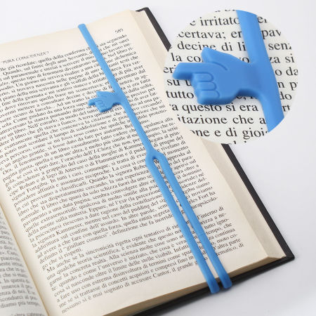 Imagen de Silicona Marcadores de libro Mano Amarillo 41cm, 2 Unidades
