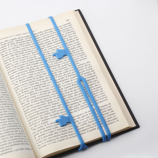 Picture of Silicone Bookmark Hand Blue 41cm(16 1/8"), 2 PCs