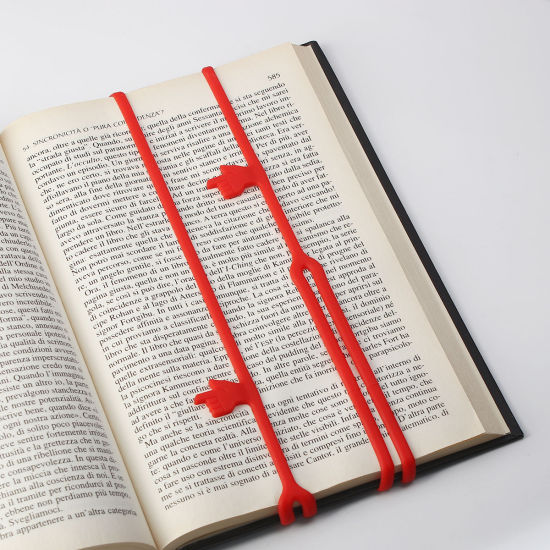 Picture of Silicone Bookmark Hand Red 41cm(16 1/8"), 2 PCs