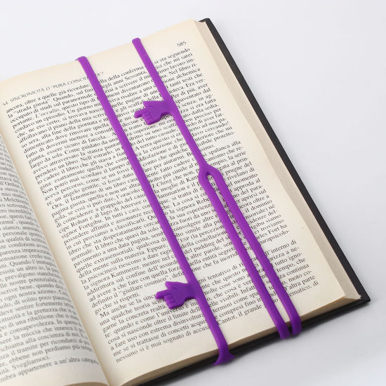 Picture of Silicone Bookmark Hand Purple 41cm(16 1/8"), 2 PCs