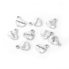 Picture of Zinc Based Alloy Family Jewelry Charms Heart Antique Silver Color Mixed Message 18mm( 6/8") x 14mm( 4/8"), 1 Set ( 9 PCs/Set)