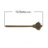 Picture of Zinc Based Alloy Bookmark Phoenix Antique Bronze Flower 13.5cm(5 3/8") x 3.7cm(1 4/8"), 5 PCs