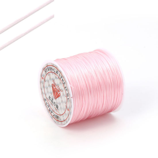 Picture of TPU Jewelry Thread Cord Pink Elastic 0.5mm, 1 Roll (Approx 50 M/Roll)