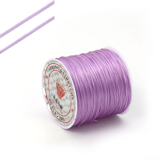 Picture of TPU Jewelry Thread Cord Mauve Elastic 0.5mm, 1 Roll (Approx 50 M/Roll)