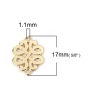 Picture of Zinc Based Alloy Connectors Knot Gold Plated 17mm x 14mm, 20 PCs