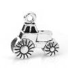 Picture of Zinc Based Alloy Charms Tractor Antique Silver Color 16mm( 5/8") x 16mm( 5/8"), 30 PCs