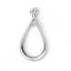 Picture of Zinc Based Alloy Charms Drop Silver Tone 25mm(1") x 12mm( 4/8"), 20 PCs