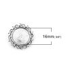 Bild von Zinklegierung Cabochon Fassung Rund Antiksilber Cabochon Fassung (für 16mm D.) 25mm x 24mm, 10 Stück
