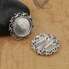 Bild von Zinklegierung Cabochon Fassung Rund Antiksilber Cabochon Fassung (für 16mm D.) 25mm x 24mm, 10 Stück