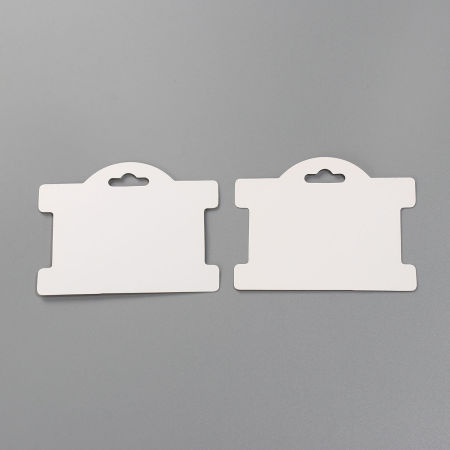 Paper Jewelry Display Card Rectangle White 95mm(3 6/8") x 75mm(3"), 100 Sheets