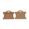 Picture of Paper Jewelry Display Card Rectangle Brown Message " FASHION JEWELRY " 95mm(3 6/8") x 75mm(3"), 100 Sheets