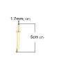 Imagen de Zamak 3D Colgantes Espada KC Dorado 50mm x 8mm, 20 Unidades