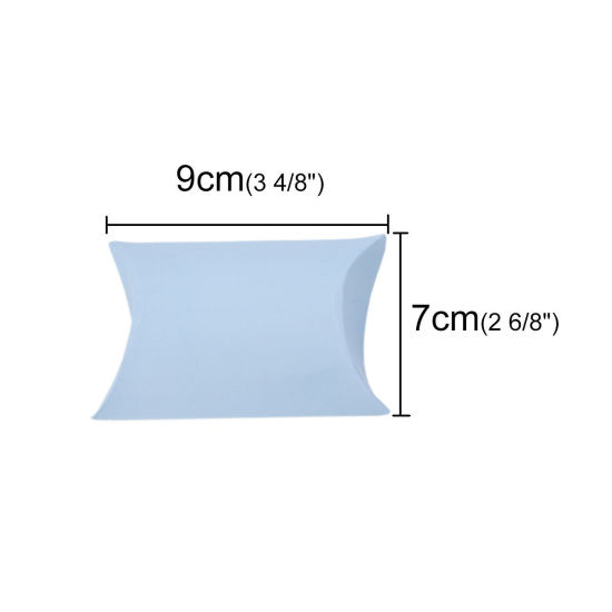 Image de Papier Boîtes à Bonbons Déco Mariage Rectangle Bleu 11.5cm x 7cm , 50 Pcs