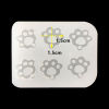 Picture of Silicone Resin Mold For Jewelry Making Dog's Paw White Rectangle 56mm(2 2/8") x 43mm(1 6/8"), 3 PCs