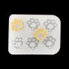 Picture of Silicone Resin Mold For Jewelry Making Dog's Paw White Rectangle 56mm(2 2/8") x 43mm(1 6/8"), 3 PCs