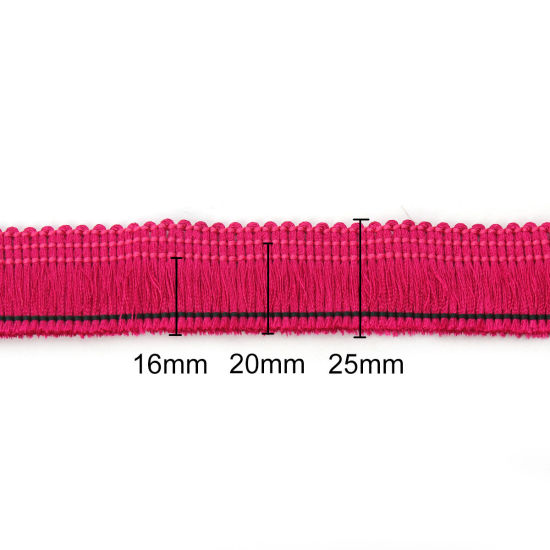 Bild von Terylen Schnur (Für DIY Quasten-Anhänger) Fuchsie 25mm, 2 Yards