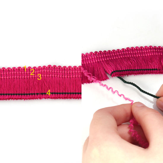 Bild von Terylen Schnur (Für DIY Quasten-Anhänger) Grün 25mm, 2 Yards