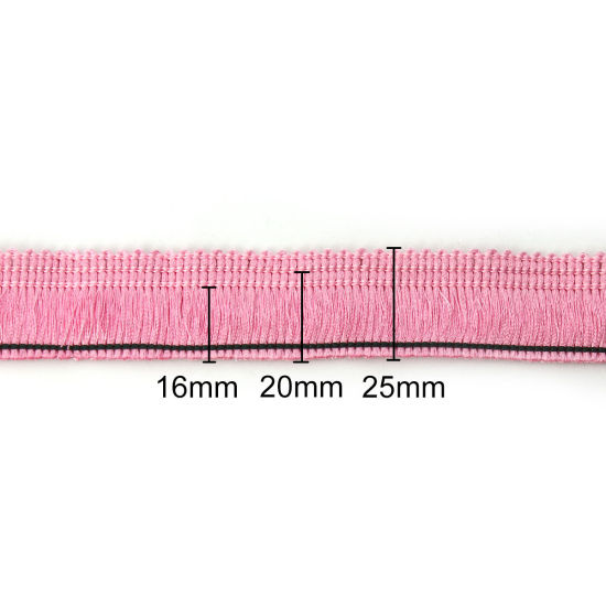 Bild von Terylen Schnur (Für DIY Quasten-Anhänger) Rosa 25mm, 2 Yards
