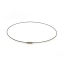 Picture of 3 PCs Brass Wire Collar Neck Ring Necklace Black 47cm(18.5") long, Wire Thickness: 1mm