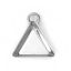 Image de Breloques en 304 Acier Inoxydable Triangle Argent Mat Cabochon Rapportable (Convenable à 7mmx7mm) 10mm x 10mm, 20 Pcs