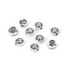 Picture of Zinc Based Alloy Spacer Beads Round Antique Silver Color Sun And Moon Face 8mm x 7mm, Hole: Approx 1.4mm, 100 PCs