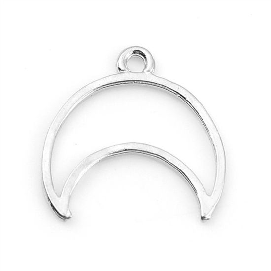 Imagen de Zamak Galaxia Colgantes Charms Luna Creciente Chapado en Oro 20mm x 19mm, 50 Unidades