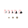 Picture of Plastic Toy Doll Making Black Nose Mixed 17mm x13mm - 6mm x5mm, 1 Box ( 125 PCs/Box )