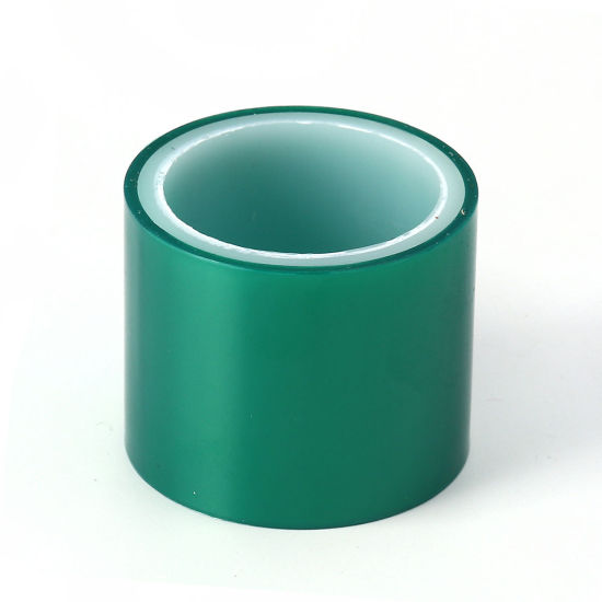 Picture of PET Adhesive Tape For Resin Jewelry Tools Green 40mm(1 5/8"), 1 Roll (Approx 5 M/Roll)