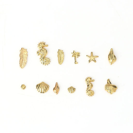 Imagen de Zamak Herramientas Joyería Animal Chapado en Oro 5.9cm Dia, 1 Caja