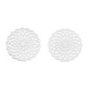 Picture of Brass Embellishments Light Rose Gold Round Flower 15mm( 5/8") x 15mm( 5/8"), 10 PCs                                                                                                                                                                           