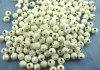 Picture of Brass Seed Beads Round Silver Plated Sparkledust About 3mm( 1/8") Dia, Hole: Approx 1mm, 400 PCs                                                                                                                                                              