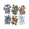 Picture of (Japan Import) Glass Half Tila Rectangle Two Hole Twin Seed Beads Transparent Clear Luster 5mm x 2.4mm, Hole: Approx 0.8mm, 3 Grams (Approx 25 PCs/Gram)
