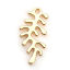 Immagine di Lega di Zinco Charms Foglia Oro Placcato 22mm x 11mm , 20 Pz
