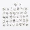 Imagen de Zamak Estilo Europeo Granos charm agujero grandes Animal Plata Antigua Flor Mixto Aprox 16mm x 15mm, Agujero: Aprox 4.6mm, 1 Juego