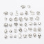 Imagen de Zamak Estilo Europeo Granos charm agujero grandes Animal Plata Antigua Flor Mixto Aprox 16mm x 15mm, Agujero: Aprox 4.6mm, 1 Juego