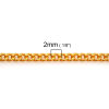 Picture of Iron Based Alloy Soldered Link Curb Chain Findings Gold Plated 2x1.5mm( 1/8" x1.5mm), 10 M