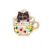 Picture of Zinc Based Alloy Charms Cup Message Enamel 