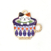 Picture of Zinc Based Alloy Charms Cup Message Enamel 