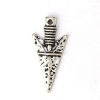 Picture of Zinc Based Alloy Boho Chic Pendants Arrowhead Antique Silver Color 36mm(1 3/8") x 17mm( 5/8"), 30 PCs
