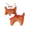 Picture of Resin Embellishments Christmas Reindeer Coffee Glitter 28mm(1 1/8") x 24mm(1"), 10 PCs