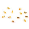 Picture of Brass Beads Cylinder Gold Plated About 3mm( 1/8") x 2mm( 1/8"), Hole: Approx 1.6mm, 500 PCs                                                                                                                                                                   