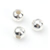 Picture of Iron Based Alloy Spacer Beads Round Silver Plated About 10mm Dia, Hole: Approx 4mm, 100 PCs