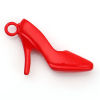 Picture of Zinc Based Alloy Pendants High-heeled Shoes Red 37mm(1 4/8") x 23mm( 7/8"), 3 PCs