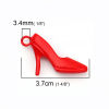 Picture of Zinc Based Alloy Pendants High-heeled Shoes Red 37mm(1 4/8") x 23mm( 7/8"), 3 PCs