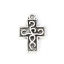 Picture of Zinc Based Alloy Charms Cross Antique Silver Color 19mm( 6/8") x 12mm( 4/8"), 50 PCs
