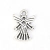 Picture of Zinc Based Alloy Charms Angel Antique Silver Color 18mm( 6/8") x 13mm( 4/8"), 50 PCs